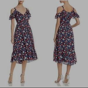 Kate Spade Size 6 Daisy Floral Satin Midi Dress